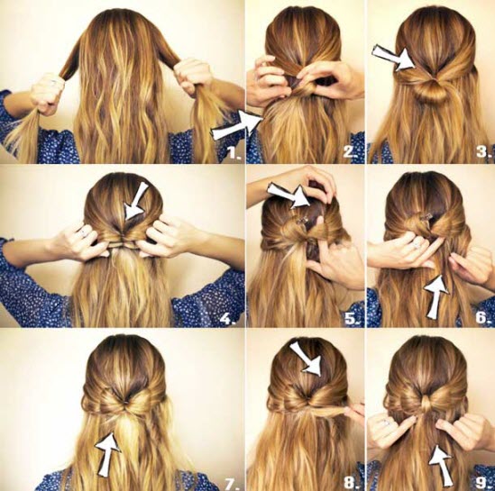 Coafuri DIY simple. Fotografii pas cu pas
