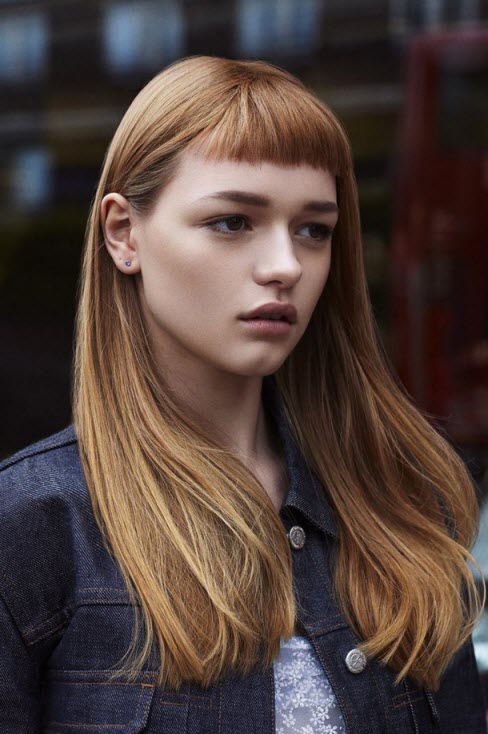 Haarschnitte mit kurzem Pony