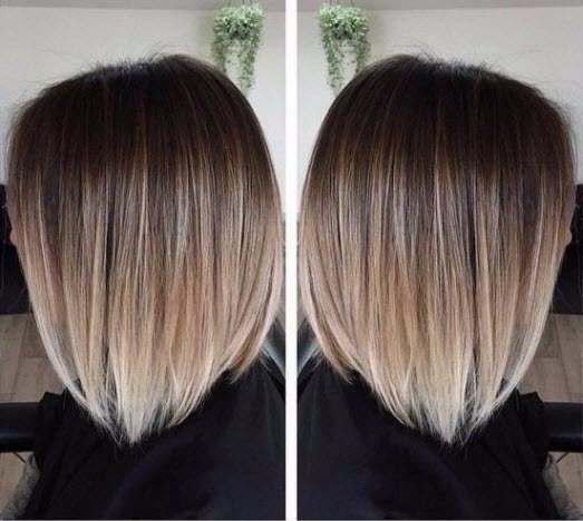 Zbarvení balayage na podlouhlém náměstí