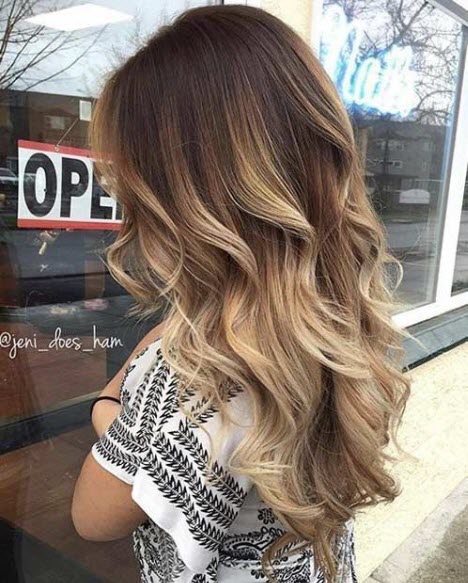 Barvení balayage pro tmavé vlasy