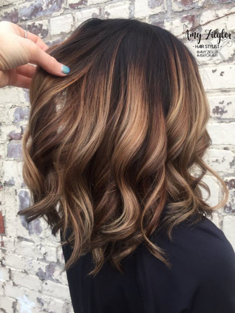 Barvení balayage pro tmavé vlasy