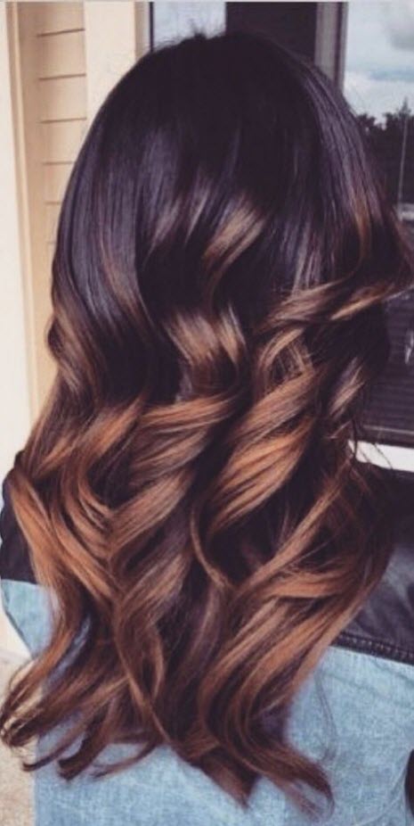 Barvení balayage pro tmavé vlasy