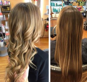 Barvení Balayage: před a po fotografiích