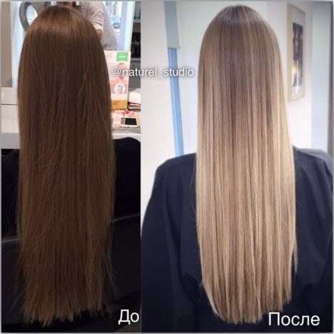 Bronzarea părului: fotografii înainte și după
